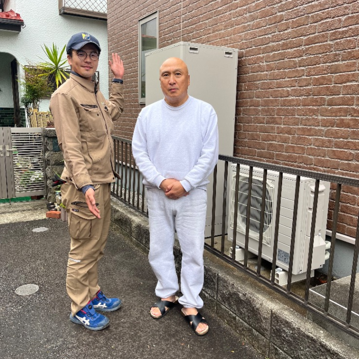 パナソニックエコキュートHE−W37CQSから三菱エコキュートSRT-S377｜エコキュート交換工事｜神奈川県藤沢市湘南台｜