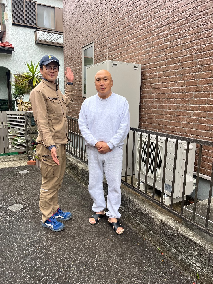 パナソニックエコキュートHE−W37CQSから三菱エコキュートSRT-S377｜エコキュート交換工事｜神奈川県藤沢市湘南台｜