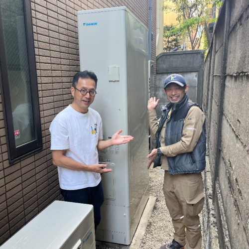 パナソニックエコキュートHE-WU46BQからダイキンエコキュートEQA46ZFTV｜エコキュート交換工事｜東京都港区南麻布｜