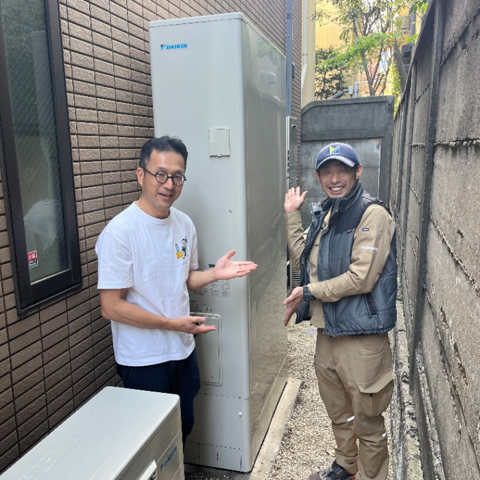 パナソニックエコキュートHE-WU46BQからダイキンエコキュートEQA46ZFTV｜エコキュート交換工事｜東京都港区南麻布｜