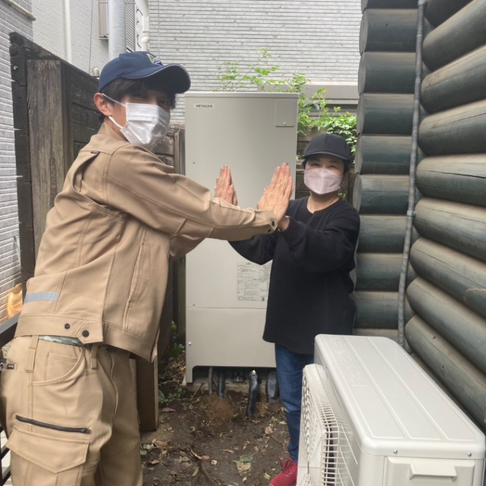 東芝エコキュートHPE-FB461Tから日立エコキュートBHP-FG37XU｜エコキュート交換工事｜東京都東村山市青葉町｜