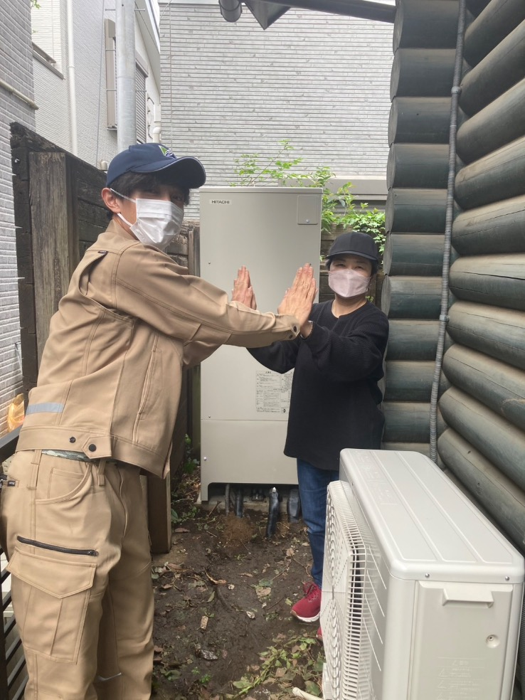 東芝エコキュートHPE-FB461Tから日立エコキュートBHP-FG37XU｜エコキュート交換工事｜東京都東村山市青葉町｜