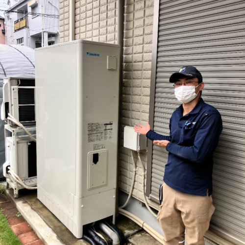 積水エコキュートCFT-37WP1からダイキンエコキュートEQA37ZFTV｜エコキュート交換工事｜埼玉県川越市新宿町｜