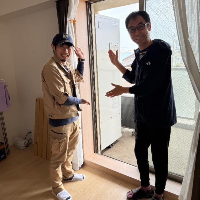 コロナエコキュートCTU-301DA7-1-BLからコロナエコキュートCHP-S30AZ1-12｜エコキュート交換工事｜神奈川県海老名市門沢橋｜マンション｜メイツ海老名門沢橋リバーマークス