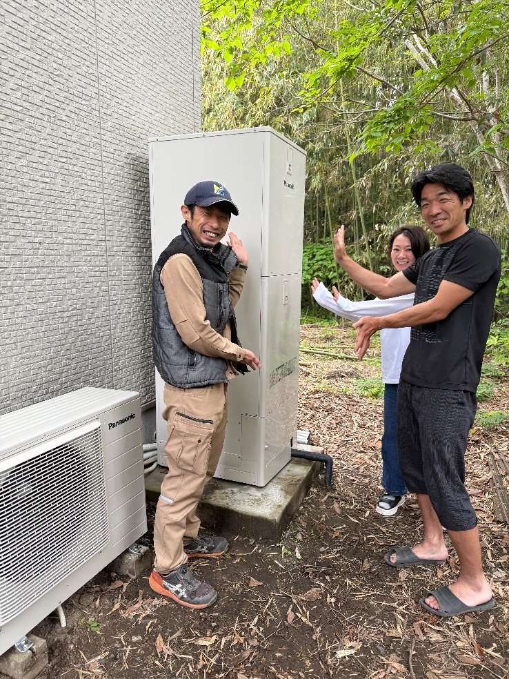 パナソニックエコキュートHE-370SEQからパナソニックエコキュートHE-S37LQS｜エコキュート交換工事｜千葉県山武郡九十九里町真亀｜