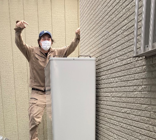 パナソニックエコキュートHE-370HGQからパナソニックエコキュートHE-H37LQS｜エコキュート交換工事｜埼玉県富士見市関沢｜