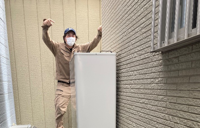 パナソニックエコキュートHE-370HGQからパナソニックエコキュートHE-H37LQS｜エコキュート交換工事｜埼玉県富士見市関沢｜