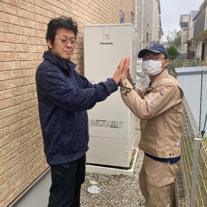 パナソニックエコキュートHE-S37GQCからパナソニックエコキュートHE-S37LQS｜エコキュート交換工事｜千葉県市原市ちはら台西｜