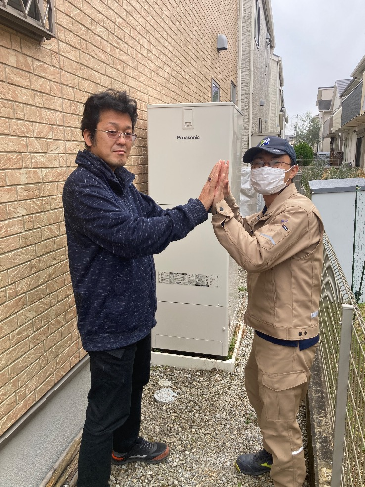パナソニックエコキュートHE-S37GQCからパナソニックエコキュートHE-S37LQS|エコキュート交換工事|千葉県市原市ちはら台西|