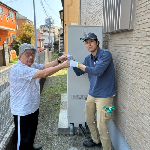 パナソニックエコキュートHE-K37AQからパナソニックエコキュートHE-S37LQS｜エコキュート交換工事｜神奈川県横浜市磯子区丸山