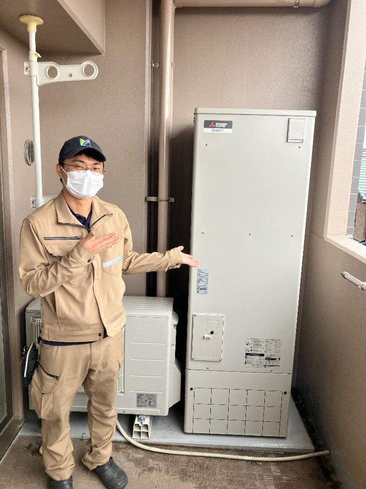 三菱エコキュートSRT-HPT30WD2から三菱エコキュートSRT-W306D-2｜エコキュート交換工事｜埼玉県白岡市新白岡｜マンション｜ルネサンスサンフェスタ