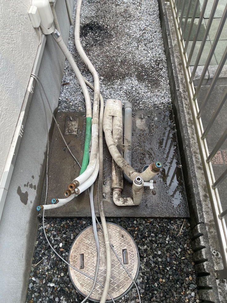 パナソニックエコキュートHE-K46CQからダイキンエコキュートEQX46ZFV｜エコキュート交換工事｜埼玉県上尾市地頭方｜