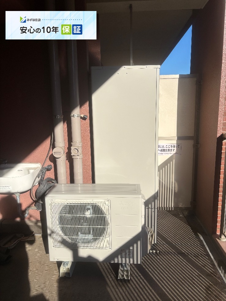 コロナエコキュートCTU-H3014Aから三菱エコキュートSRT-W306D-2｜エコキュート交換工事｜千葉県我孫子市我孫子｜マンション｜グランレジデンス我孫子 