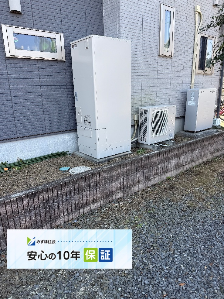 パナソニックエコキュートHE-K37BQから三菱エコキュートSRT-S377｜エコキュート交換工事｜茨城県水戸市中原町｜