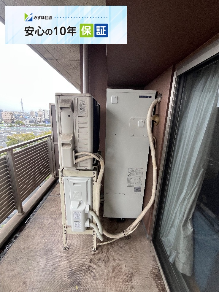 コロナエコキュートCTU-301DA7J-1からコロナエコキュートCHP-S30AZ1-12|エコキュート交換工事|神奈川県川崎市川崎区中瀬|マンション|フォレシアムコンフォートタワー