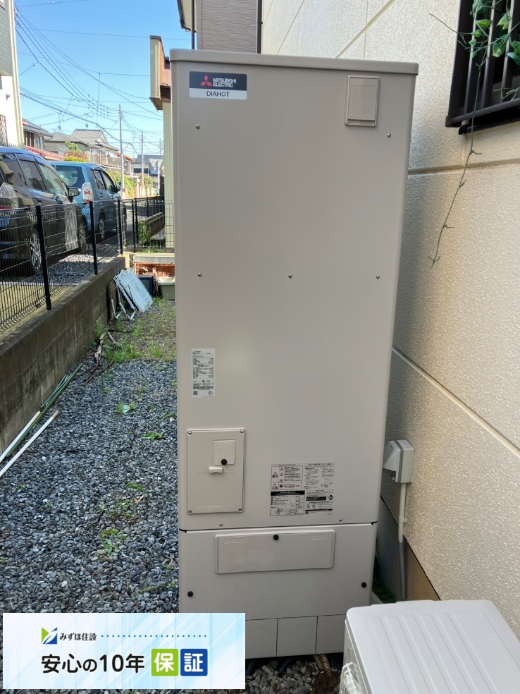 三菱エコキュートSRT-HPT46WX6から三菱エコキュートSRT-S377｜エコキュート交換工事｜埼玉県加須市外川｜