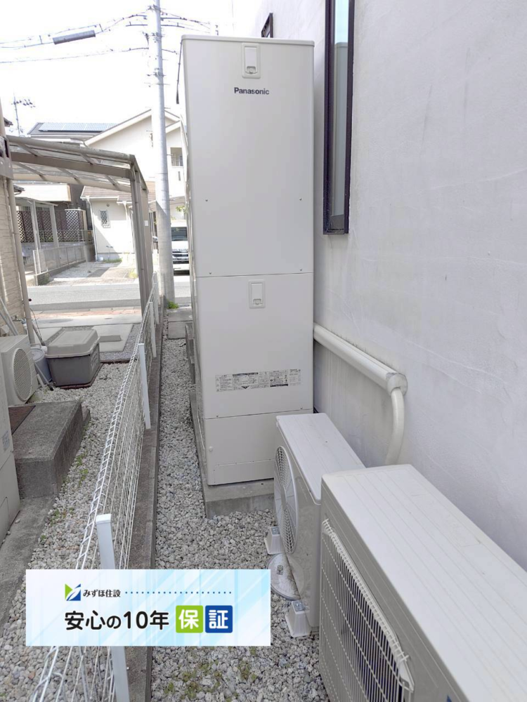 パナソニックエコキュートHE-370SDQからパナソニックエコキュートHE-S46LQS｜エコキュート交換工事｜奈良県生駒市鹿畑町｜