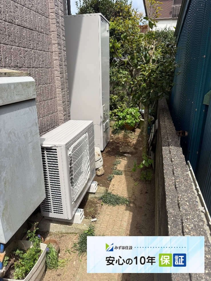 パナソニックエコキュートHE-K46BQから三菱エコキュートSRT-S467｜エコキュート交換工事｜茨城県水戸市堀町｜