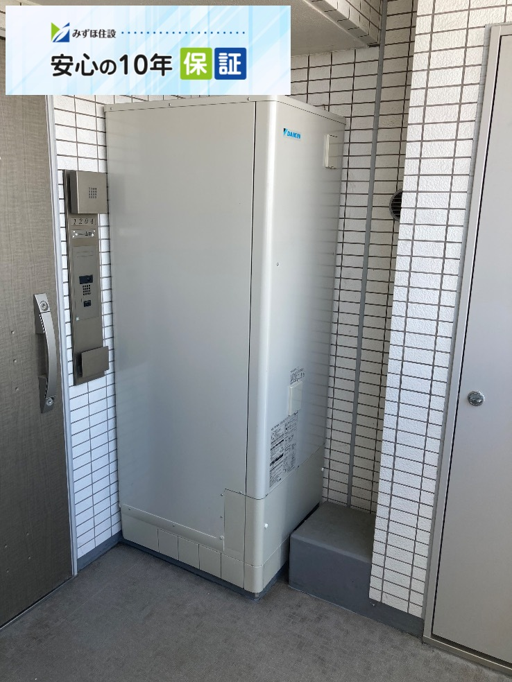 長府エコキュートEHP-3135GPXH-SからダイキンエコキュートEQX37ZFV｜エコキュート交換工事｜埼玉県さいたま市北区宮原町｜マンション｜イニシア大宮宮原