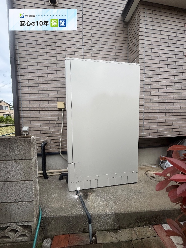 東芝エコキュートHWH-FBH372WCTGからダイキンエコキュートEQA37ZFTV｜エコキュート交換工事｜埼玉県久喜市菖蒲町台｜ 