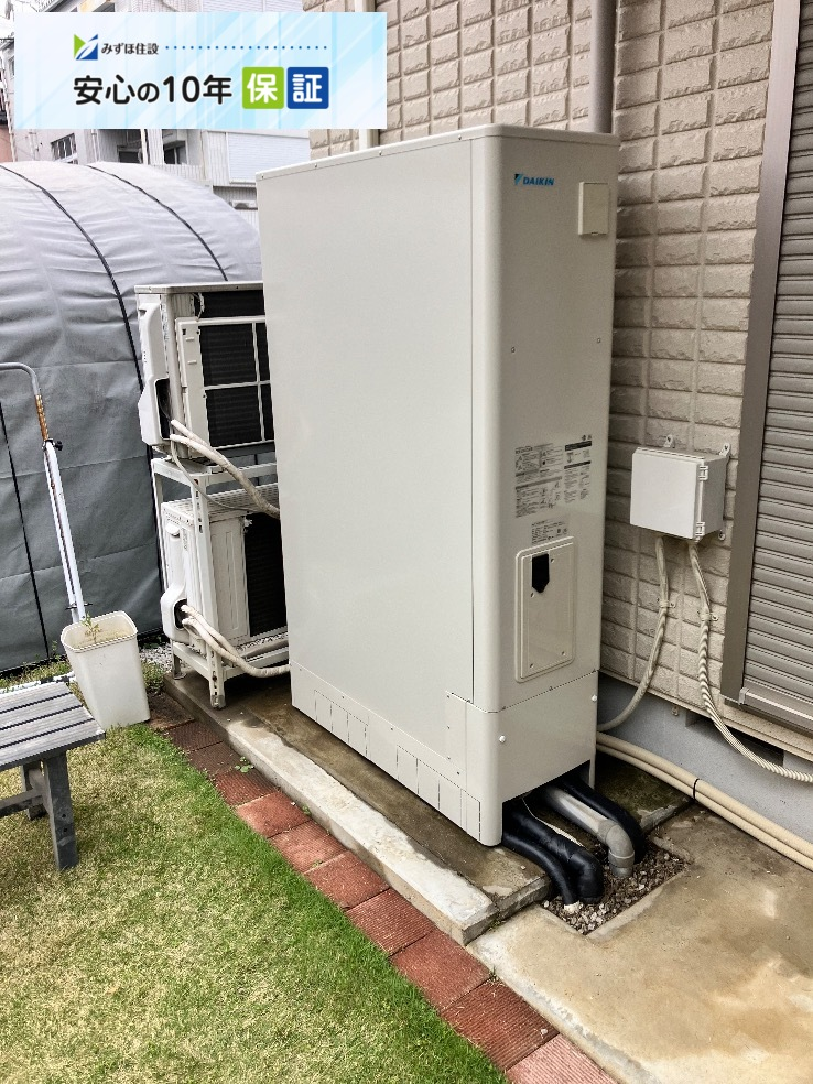 積水エコキュートCFT-37WP1からダイキンエコキュートEQA37ZFTV｜エコキュート交換工事｜埼玉県川越市新宿町｜