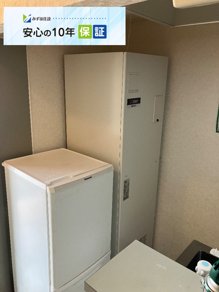 三菱電気温水器SRC-2211Aから三菱電気温水器SRG-201G-R｜電気温水器交換工事｜栃木県宇都宮市簗瀬｜マンション｜宇都宮レジデンス 