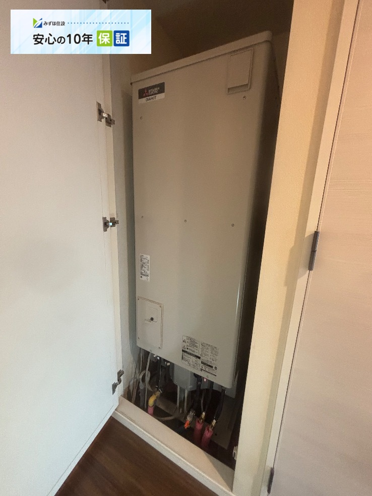 三菱エコキュートSRT-HPT30WD1-Eから三菱エコキュートSRT-W306D-BS2｜エコキュート交換工事｜東京都江東区豊洲｜マンション｜ザ・豊洲タワー