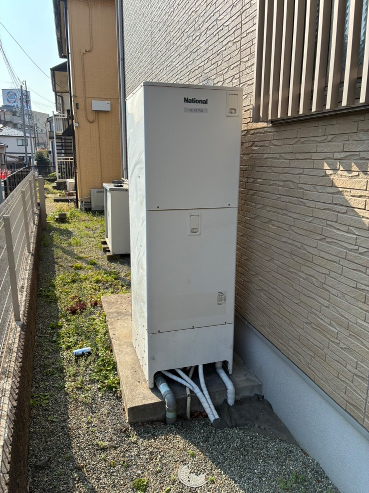 パナソニックエコキュートHE-K37AQからパナソニックエコキュートHE-S37LQS｜エコキュート交換工事｜神奈川県横浜市磯子区丸山