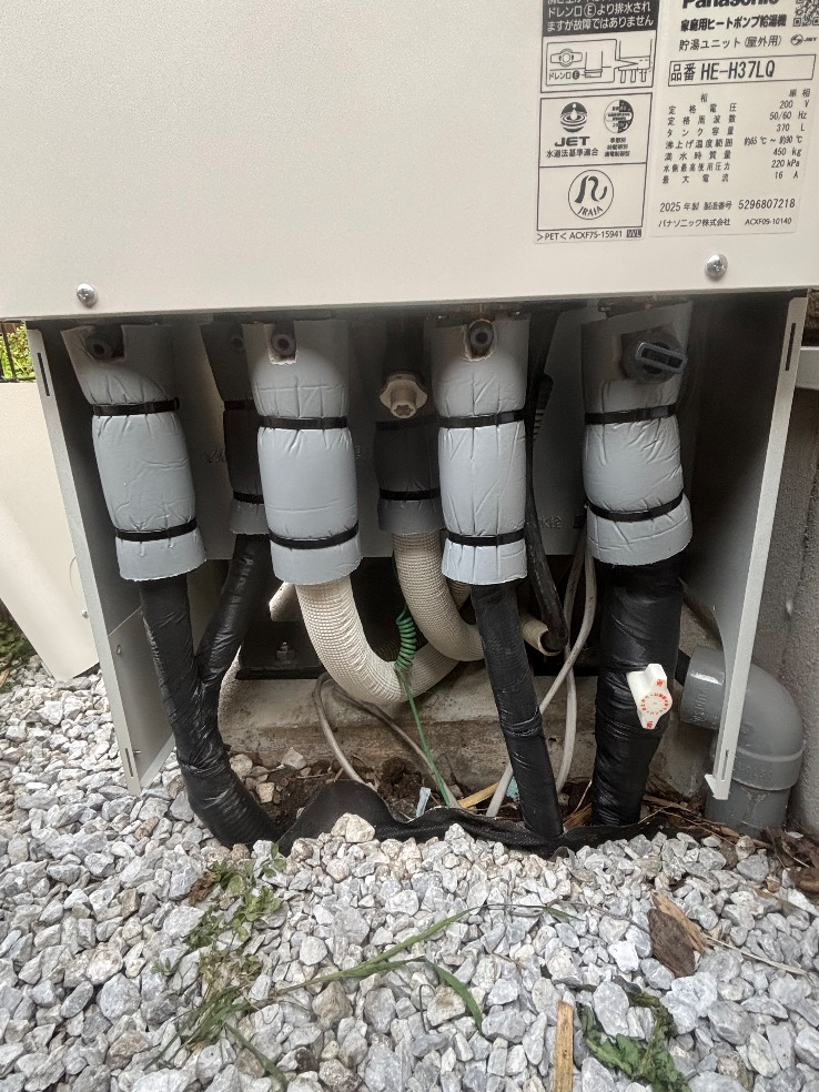 パナソニックエコキュートHE-W37BQからパナソニックエコキュートHE-H37LQS｜エコキュート交換工事｜神奈川県横浜市旭区本村町