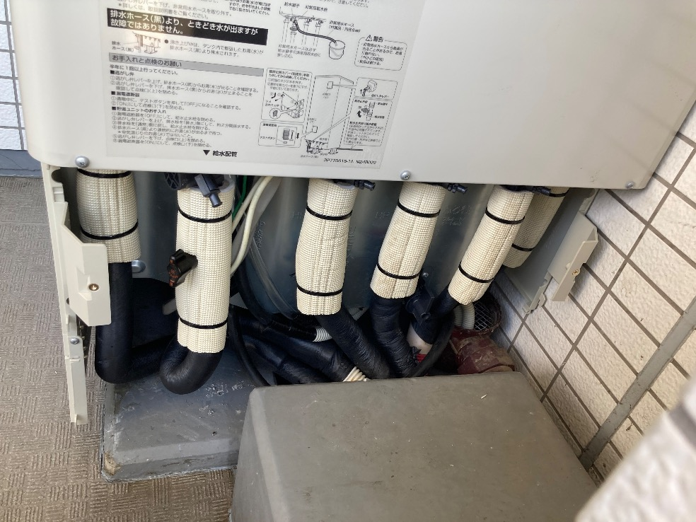 長府エコキュートEHP-3135GPXH-SからダイキンエコキュートEQX37ZFV｜エコキュート交換工事｜埼玉県さいたま市北区宮原町｜マンション｜イニシア大宮宮原