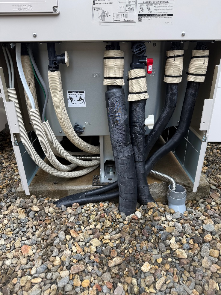 パナソニックエコキュートHE-37SGQCから三菱エコキュートSRT-S377U|エコキュート交換工事|茨城県那珂郡東海村須和間|