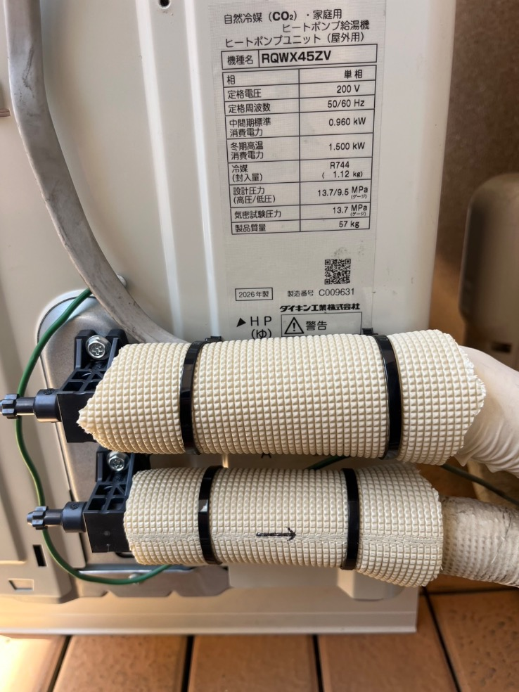 コロナエコキュートCTU-371D1A8-4からダイキンエコキュートEQX37ZFV｜エコキュート交換工事｜埼玉県川越市志多町｜マンション｜レーベンリヴァーレ川越ブラッセ