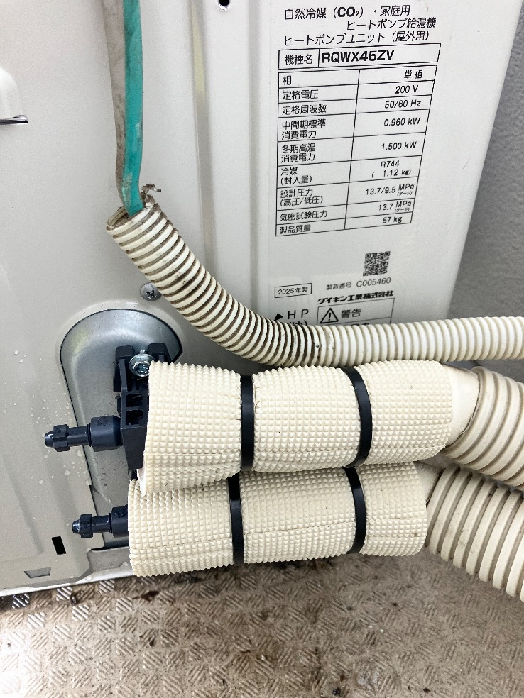 長府エコキュートEHP-3135GPXH-SからダイキンエコキュートEQX37ZFV｜エコキュート交換工事｜東京都葛飾区金町｜マンション｜ヴィナシス金町