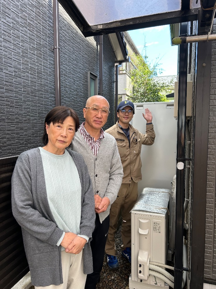 パナソニックエコキュートHE-K37AQPからパナソニックエコキュートHE-S37LQS｜エコキュート交換工事｜埼玉県さいたま市西区｜