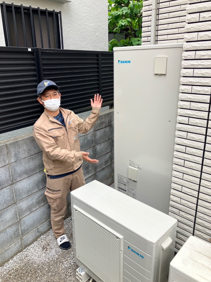 三菱エコキュートSRT-ST37UZからダイキンエコキュートEQX37ZFV｜エコキュート交換工事｜東京都杉並区｜