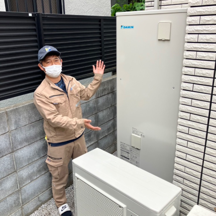 三菱エコキュートSRT-ST37UZからダイキンエコキュートEQX37ZFV｜エコキュート交換工事｜東京都杉並区｜
