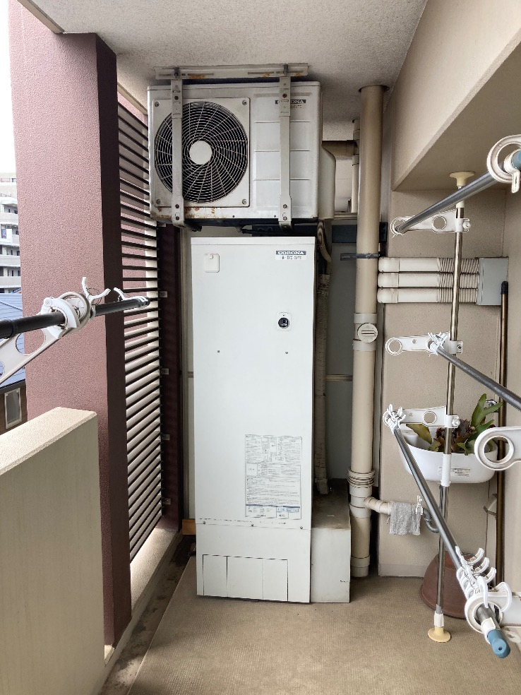 コロナエコキュートCTU-301DA11からコロナエコキュートCHP-S30AZ1-12｜エコキュート交換工事｜千葉県船橋市西習志野｜マンション｜パインズマンション習志野駅前