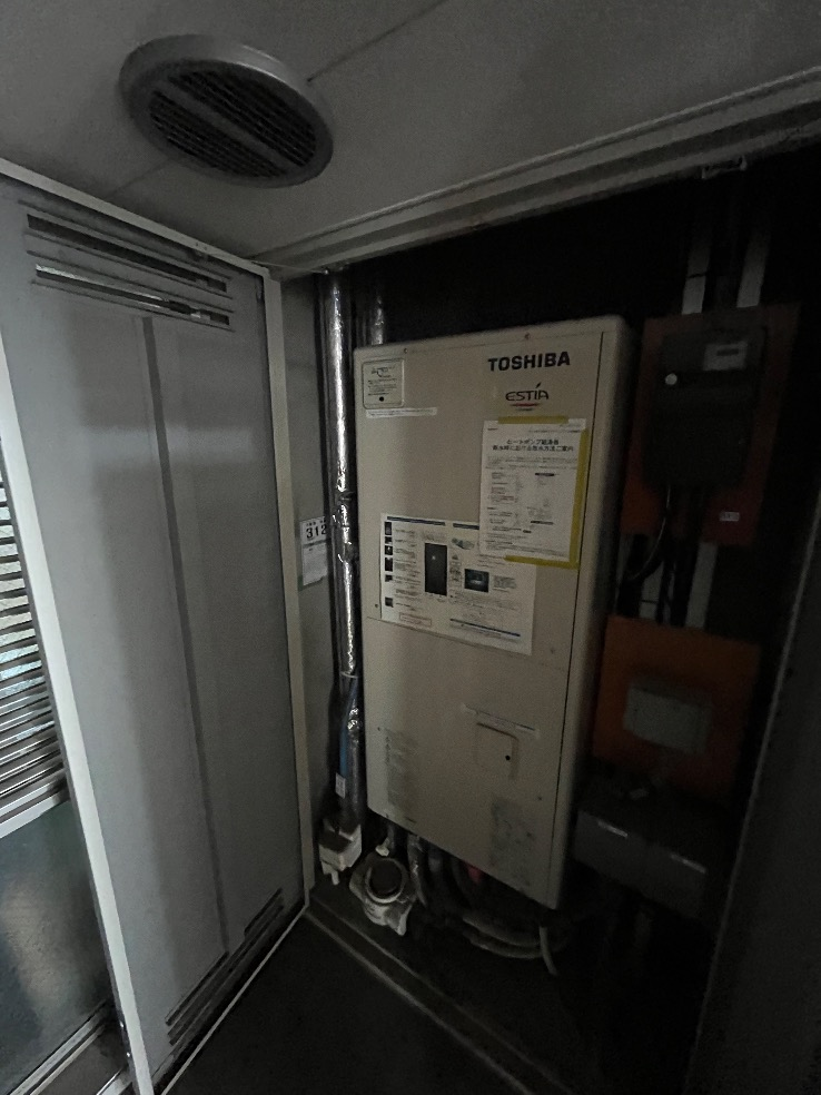 コロナエコキュートHWH-FB372CTGから三菱エコキュートSRT-S377｜エコキュート交換工事｜東京都府中市｜マンション｜プラウド府中天神町エアリーレジデンス