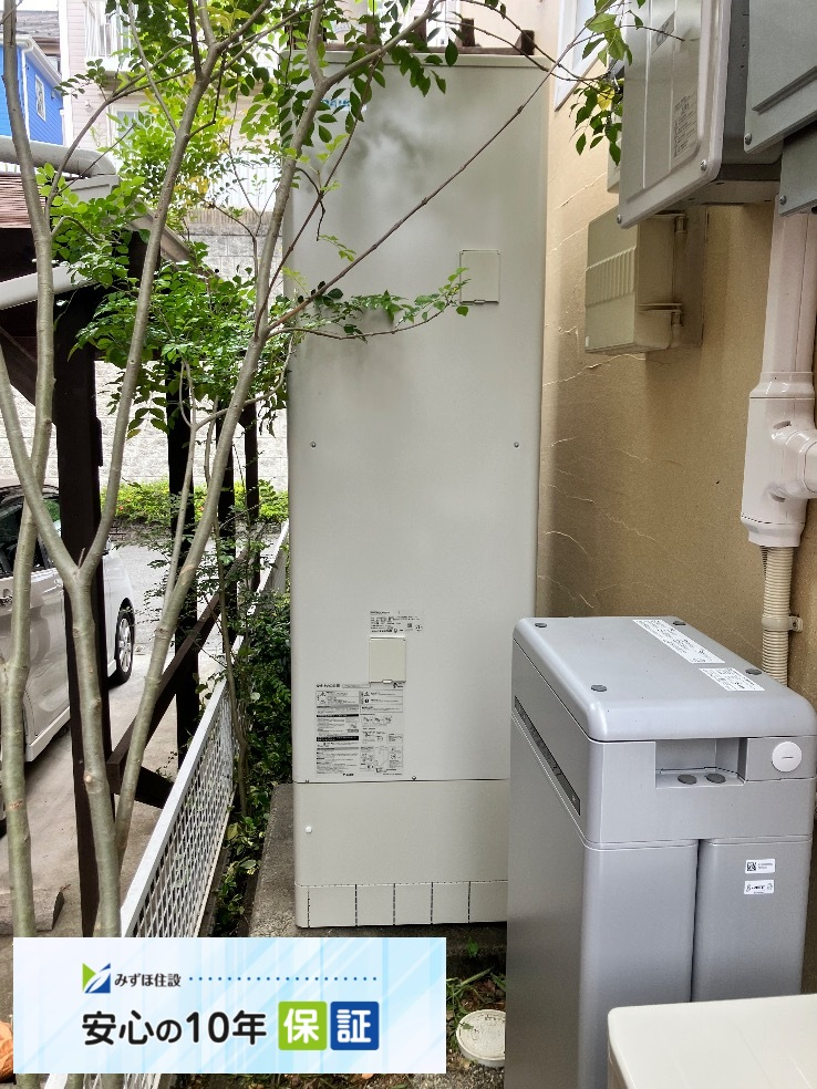 日立電気温水器BE-F46BWUからダイキンエコキュートEQX46ZFV|エコキュート交換工事|東京都町田市|