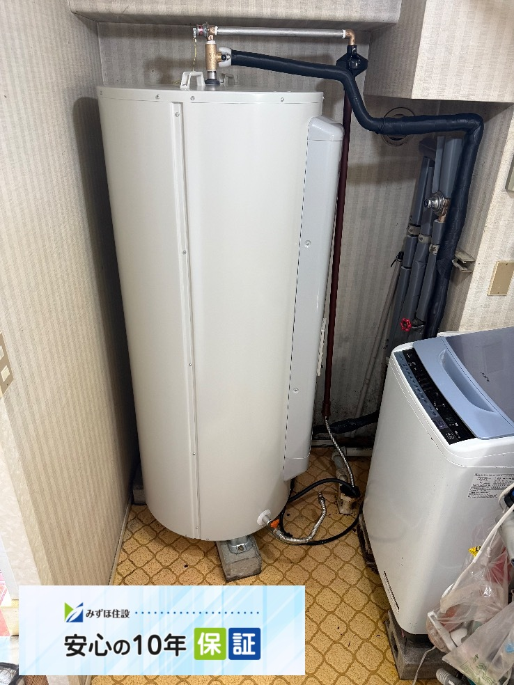 三菱電気温水器SRG-375CMから三菱電気温水器SRG-375G｜電気温水器交換工事｜埼玉県飯能市中山｜マンション｜飯能スカイハイツ