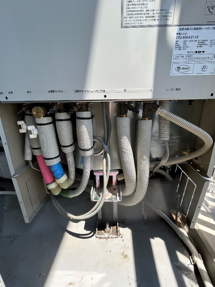 コロナエコキュートCTU-H3014AMからコロナエコキュートCHP-S30AZ1-12｜エコキュート交換工事｜千葉県船橋市上山町｜マンション｜ザ・ガーデンプレミアム