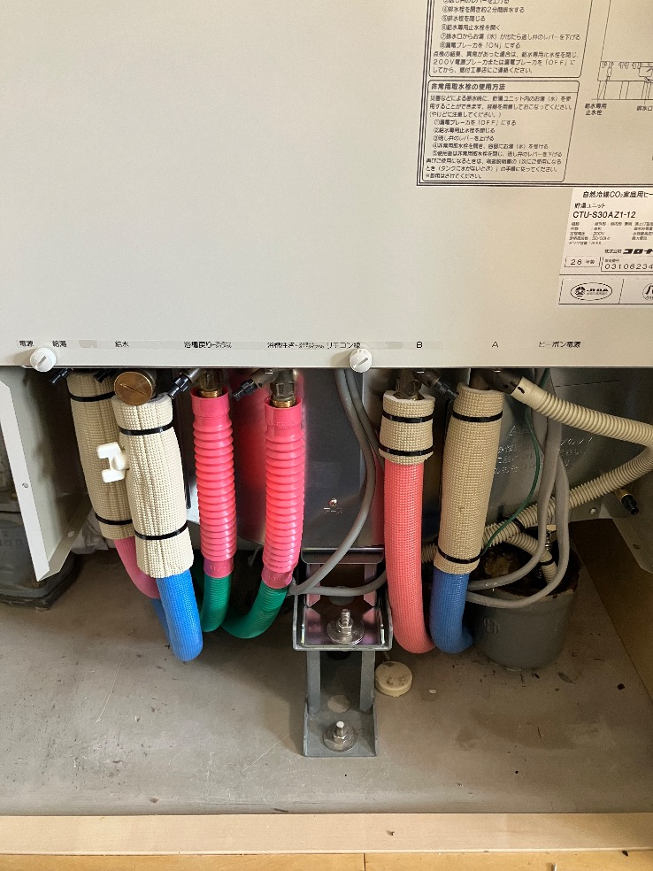 コロナエコキュートCTU-301DA7-12-BLからコロナエコキュートCHP-S30AZ1-12｜エコキュート交換工事｜埼玉県さいたま市北区宮原町｜マンション｜パークシティさいたま北