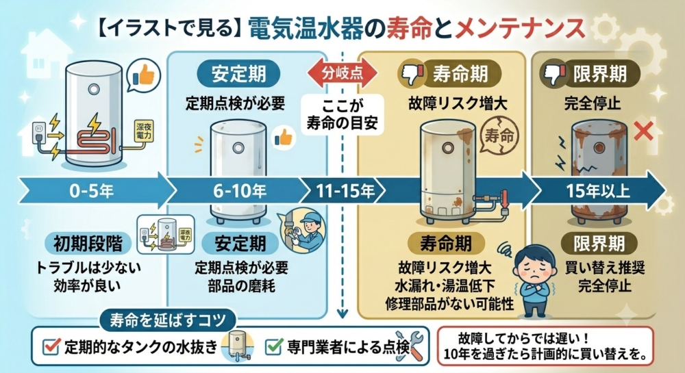 埼玉県川口市芝高木のジェム川口芝公園で電気温水器交換工事をご検討の方へ