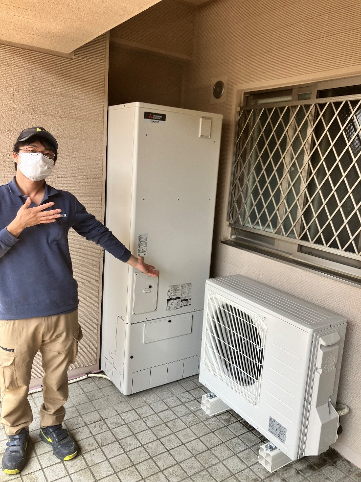 コロナエコキュートCTU-H3014Aから三菱エコキュートSRT-S377|エコキュート交換工事|東京都立川市曙町|マンション|グランツ立川昭和記念公園