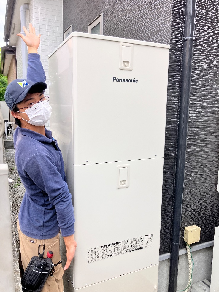 コロナエコキュートCTU-ED302AW1からパナソニックエコキュートHE-SU37LQS｜エコキュート交換工事｜埼玉県さいたま市緑区｜