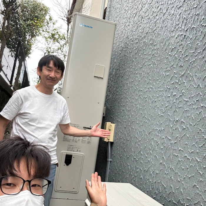 三菱エコキュートSRT-HPT46WUX5からダイキンエコキュートEQA46ZFTV｜エコキュート交換工事｜神奈川県横浜市青葉区｜