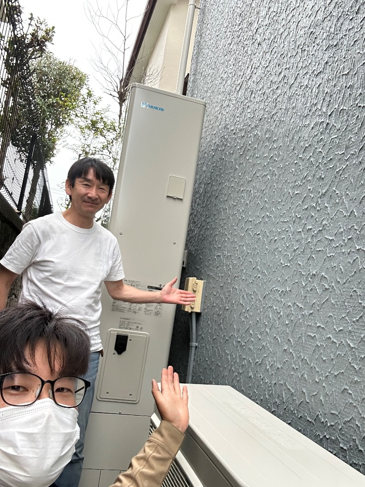 三菱エコキュートSRT-HPT46WUX5からダイキンエコキュートEQA46ZFTV|エコキュート交換工事|神奈川県横浜市青葉区|