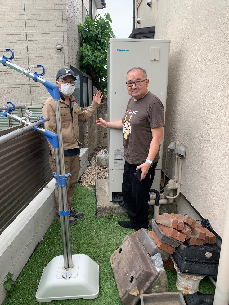 パナソニック電気温水器EQ37GFCVからダイキンエコキュートEQA37ZSV｜エコキュート交換工事｜東京都府中市｜
