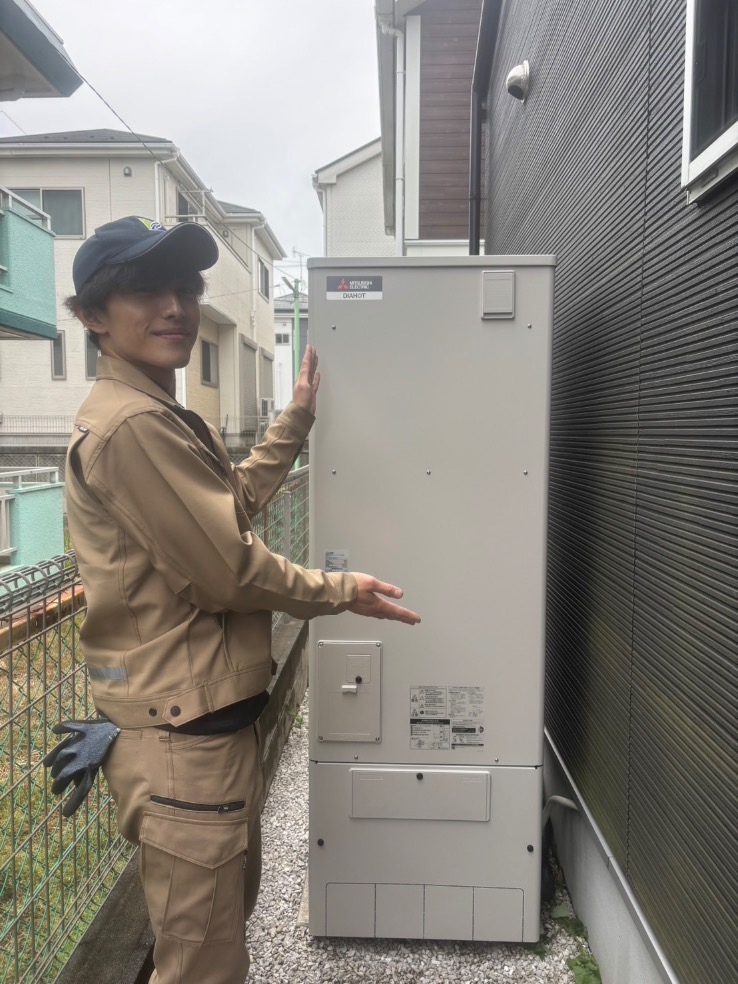 三菱エコキュートSRT-S37から三菱エコキュートSRT-S377 |エコキュート交換工事|東京都清瀬市|