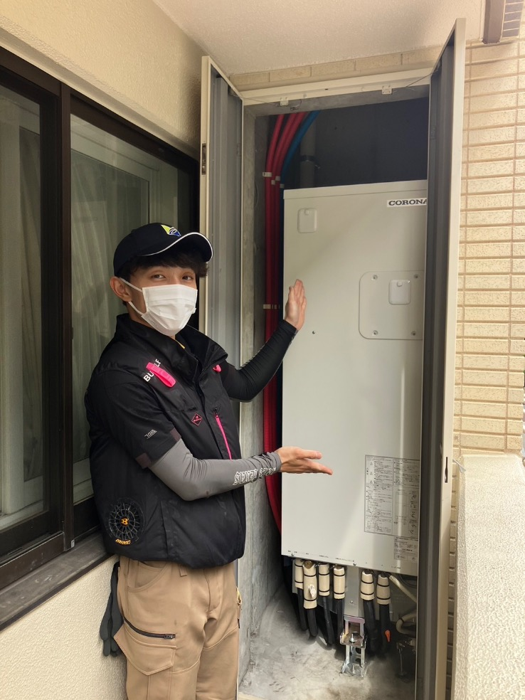 パナソニックエコキュートHE-30C4QMからコロナエコキュートCHP-S30AZ1-12｜多機能タイプ｜エコキュート交換工事｜東京都板橋区｜マンション｜アトラス志村三丁目